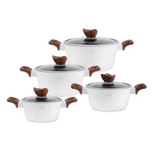 ZILNER 8 dalių puodų rinkinys White Lilly ZL-8550