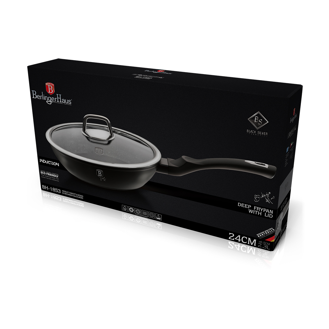 Berlinger Haus Gili keptuvė Black Silver BH-1853N, 24 cm - Image 2