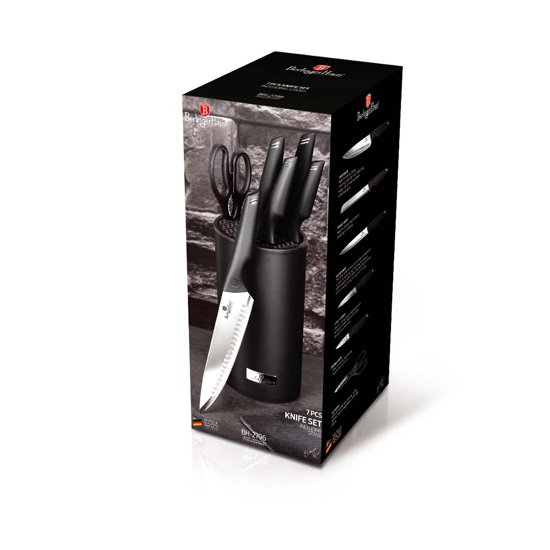 Berlinger Haus 7 dalių peilių rinkinys Black BH-2796 - Image 3