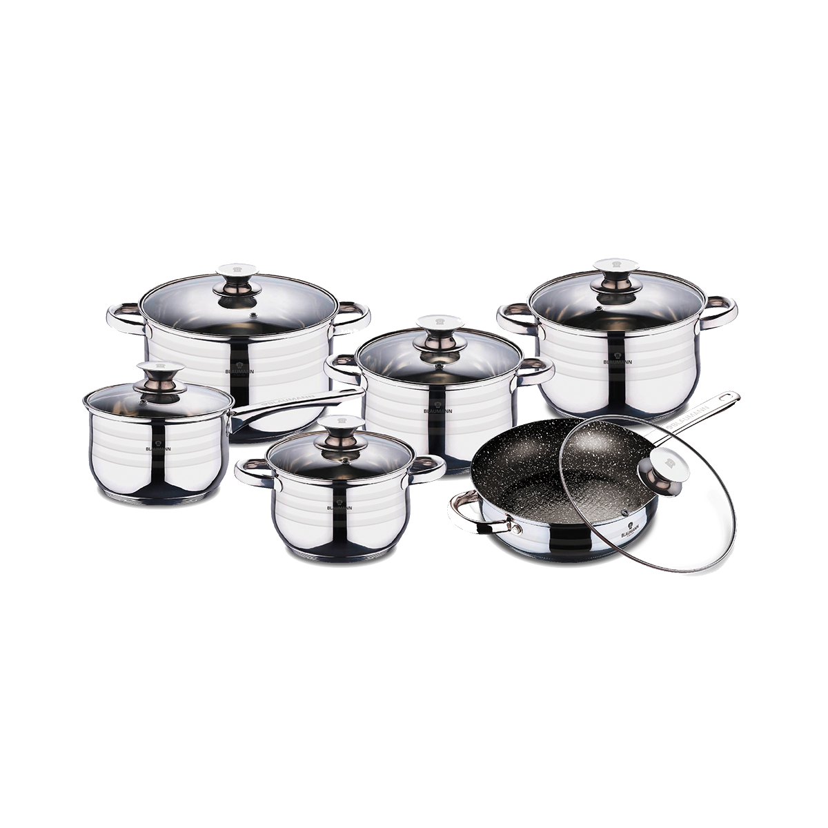 Blaumann 12 dalių puodų rinkinys Gourmet Line BL-3167-1