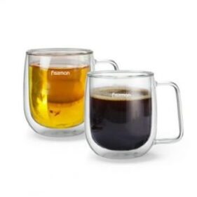 Fissman Stiklinių su dvigubomis sienelėmis rinkinys LUNGO 6442, 300ml