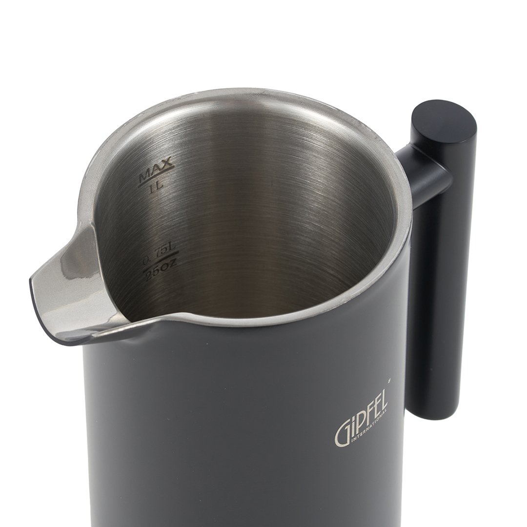 GIPFEL Kavinukas su stūmokliu Deluxe Black 52423, 1000ml - Image 2